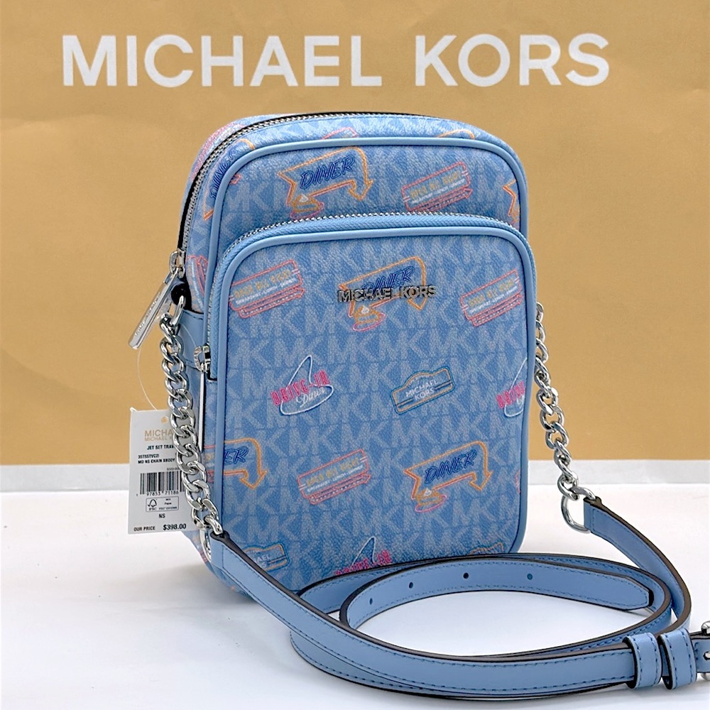 MICHAEL KORS
Jet Set Medium Printed Signature Logo Crossbody NS CHAIN XBODY Bag
